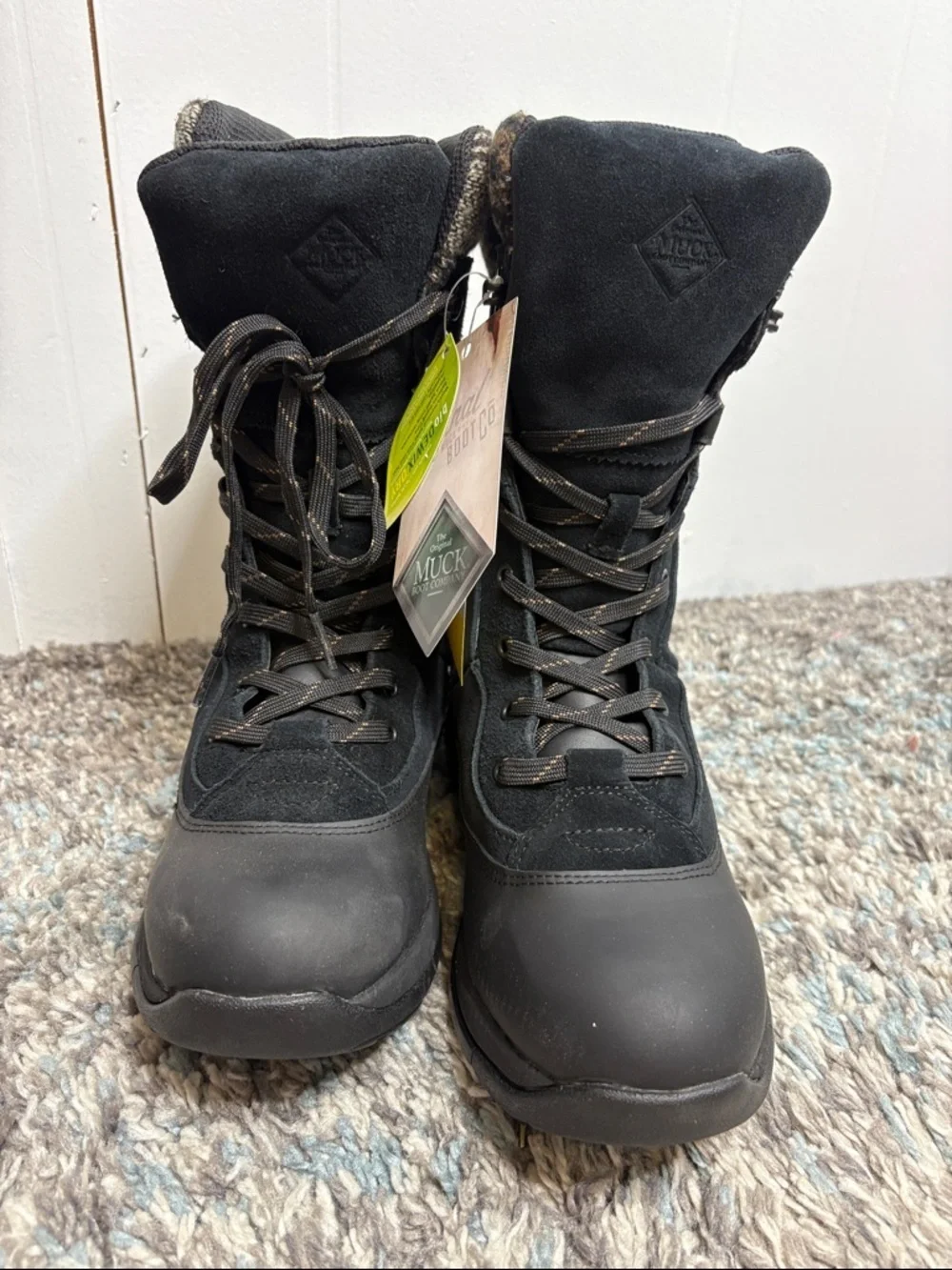 Muck Boot Womens 9 Apres II Black Horse Lace Up winter Glacier Trek New